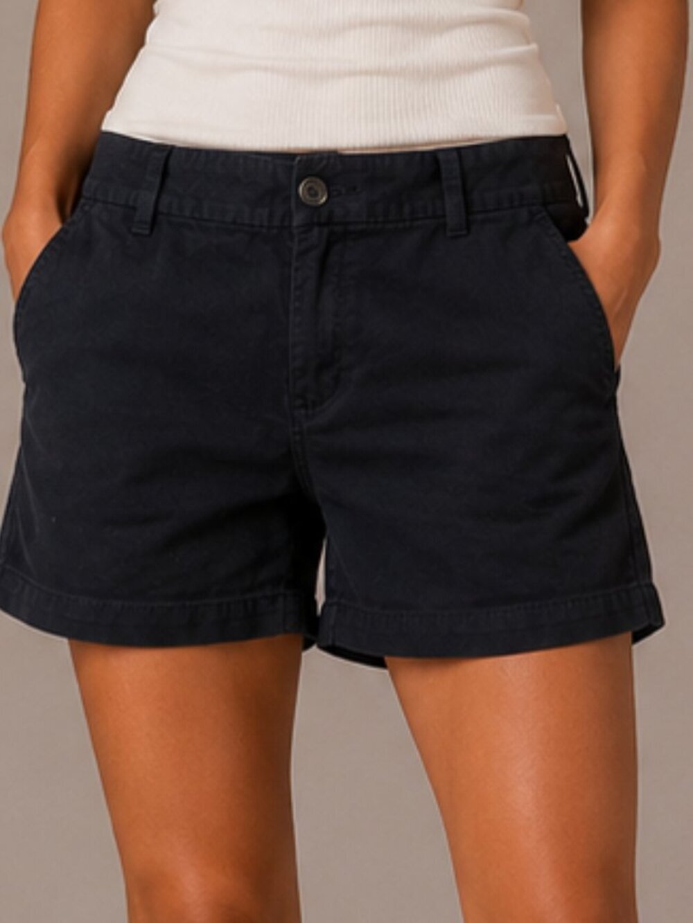 LOFT Outlet Monroe 6" Chino Shorts Women’s Size 6 Black Cotton
